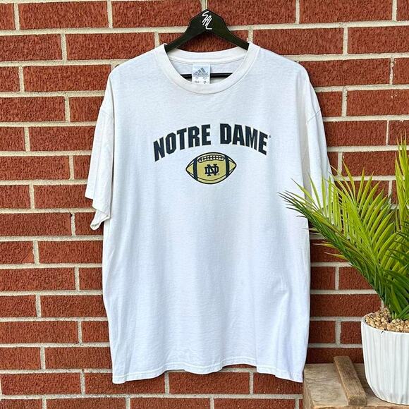 Vintage adidas notre dame fighting irish football double sided tee - Picture 1 of 7